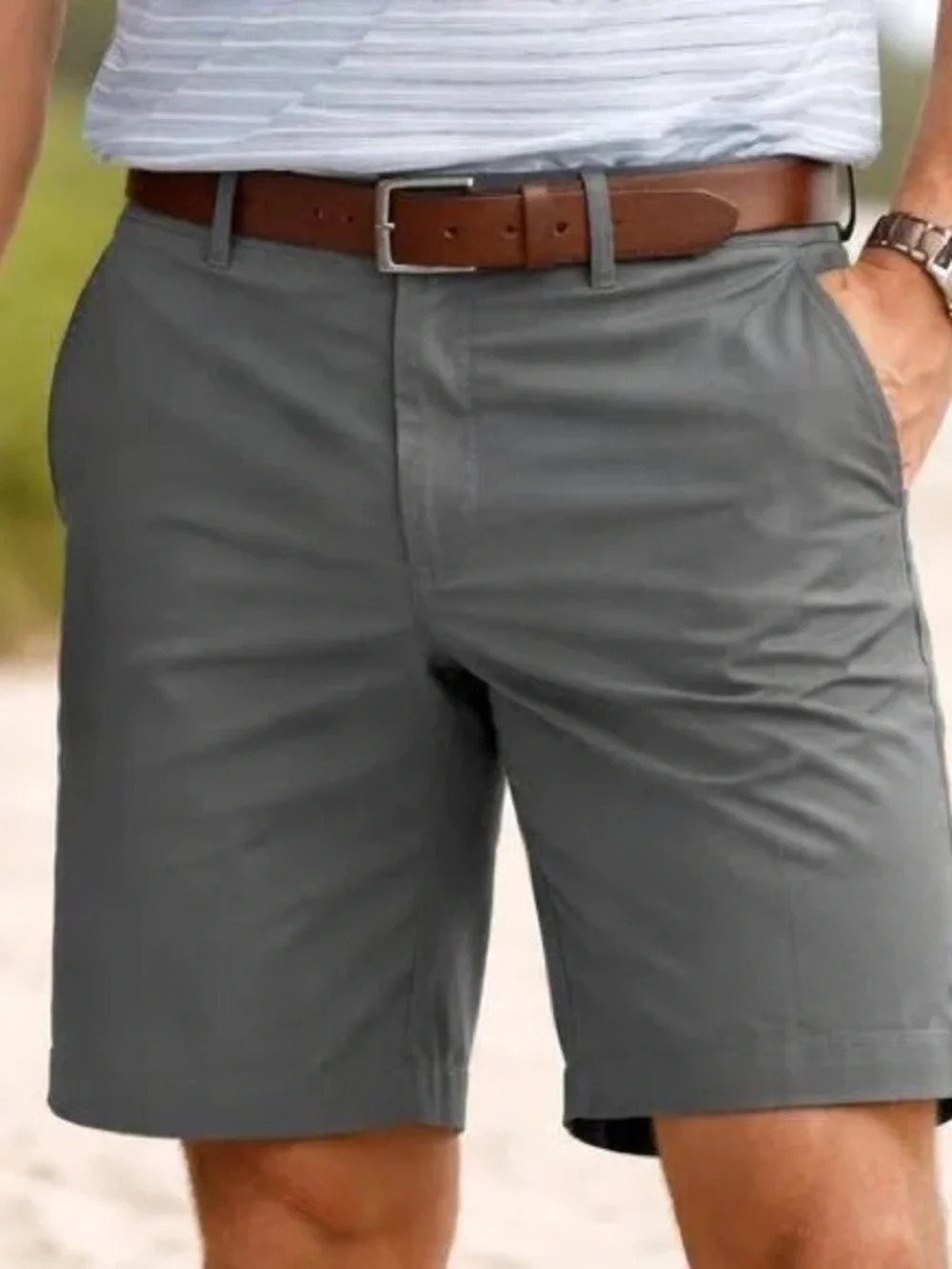 Banana Republic Core Temp Steel Shadow Dark Grey 9” Shorts 33